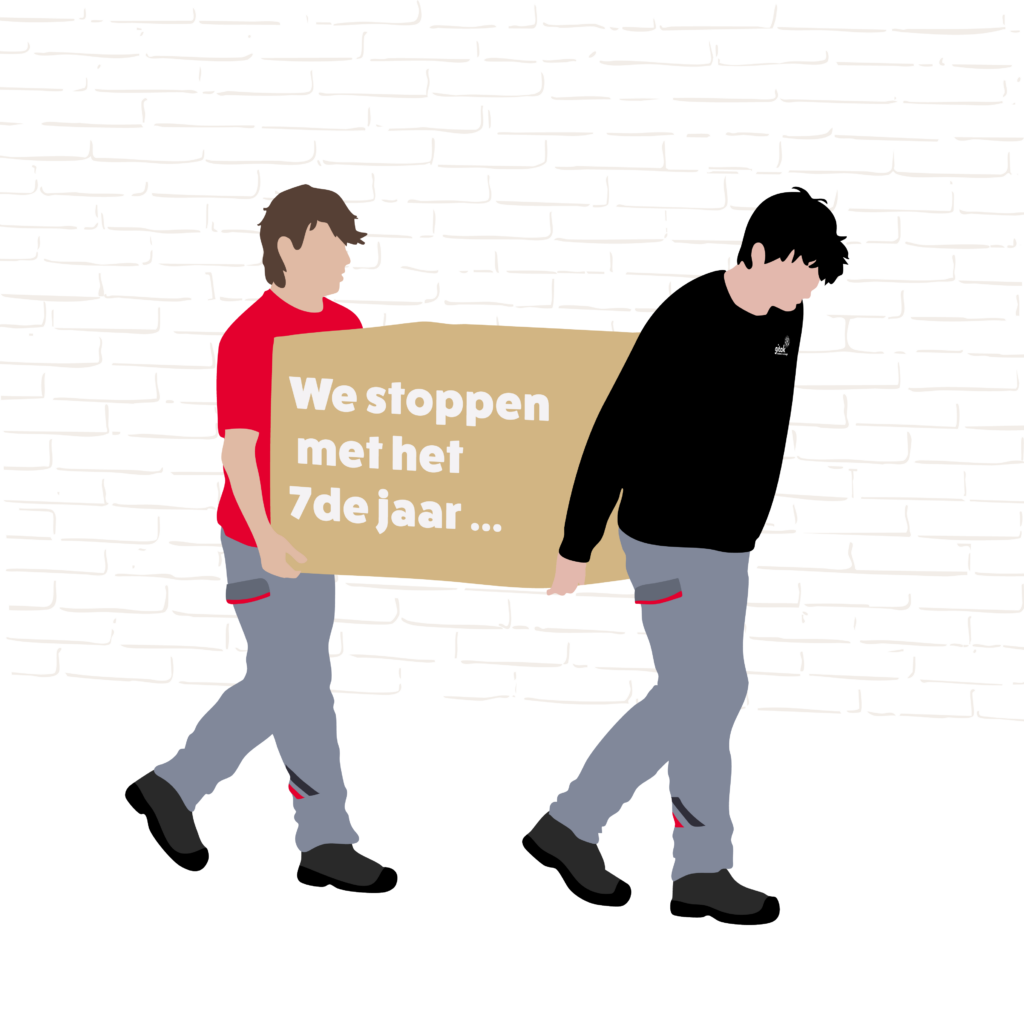 We stoppen met het 7de jaar